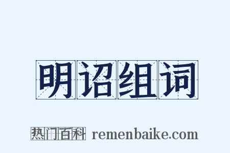 明诏组词是什么意思的图片